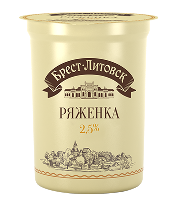 фото Ряженка брест-литовск 2.5% 380 г