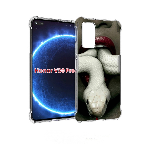 

Чехол бампер MyPads белая-змея для Honor V30 Pro, Прозрачный, Tocco