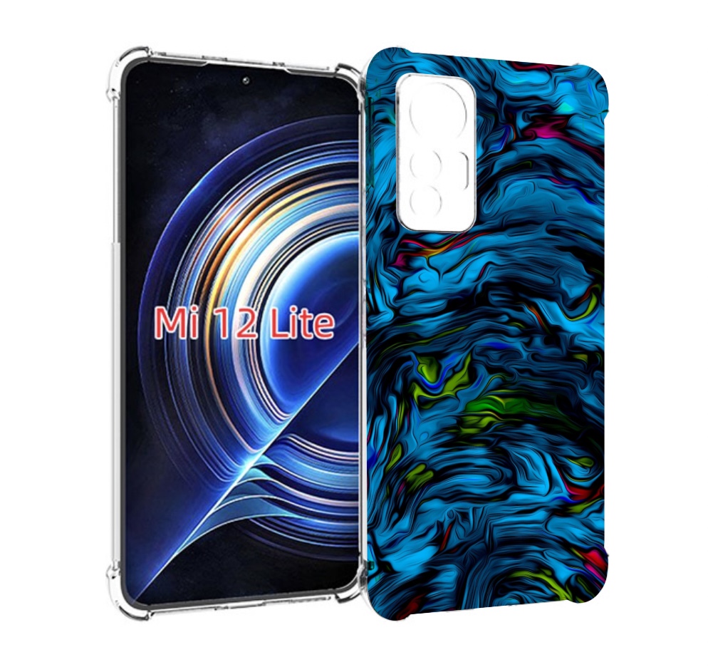 

Чехол MyPads голубая краска в темноте для Xiaomi 12 Lite, Прозрачный, Tocco