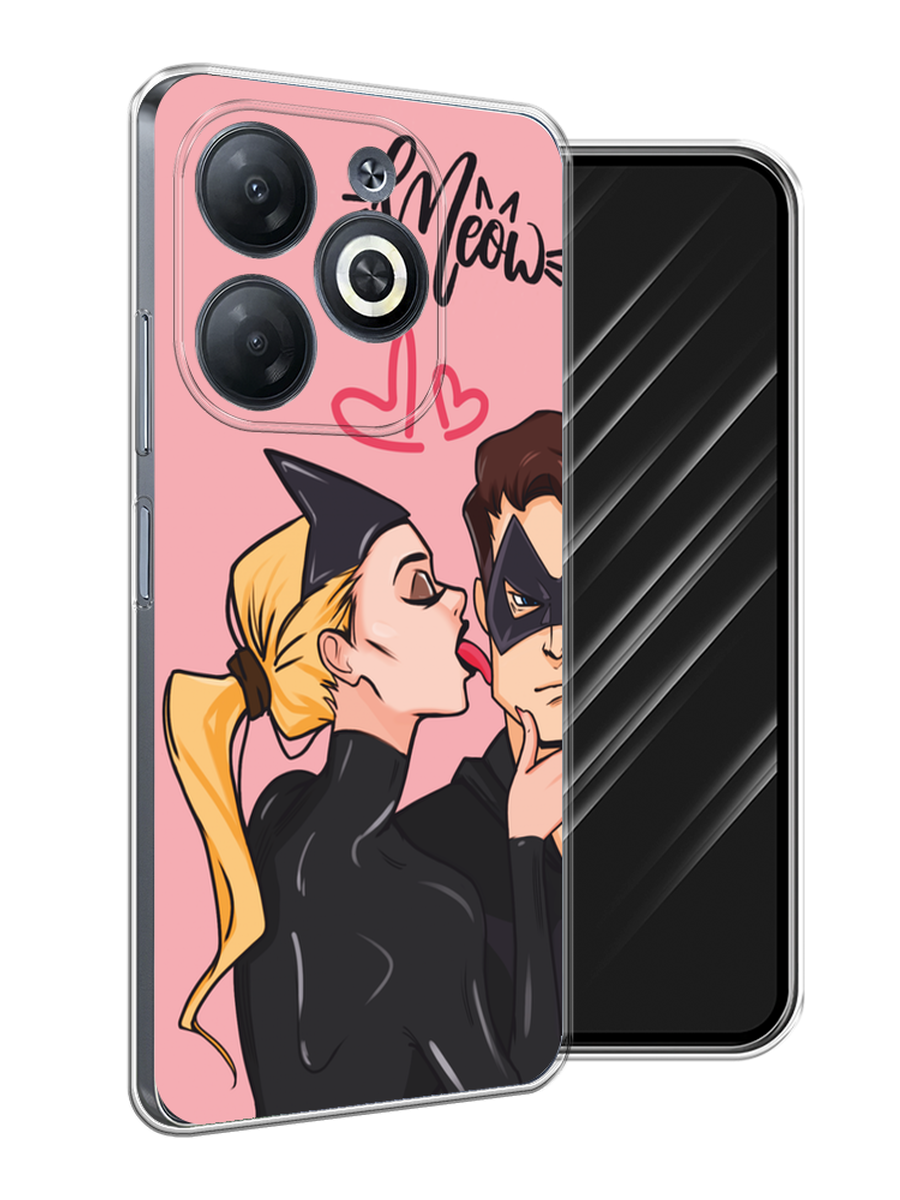 

Чехол Awog на Infinix Smart 8 "Kiss of Cat Woman", Розовый;черный;бежевый, 3105150-1