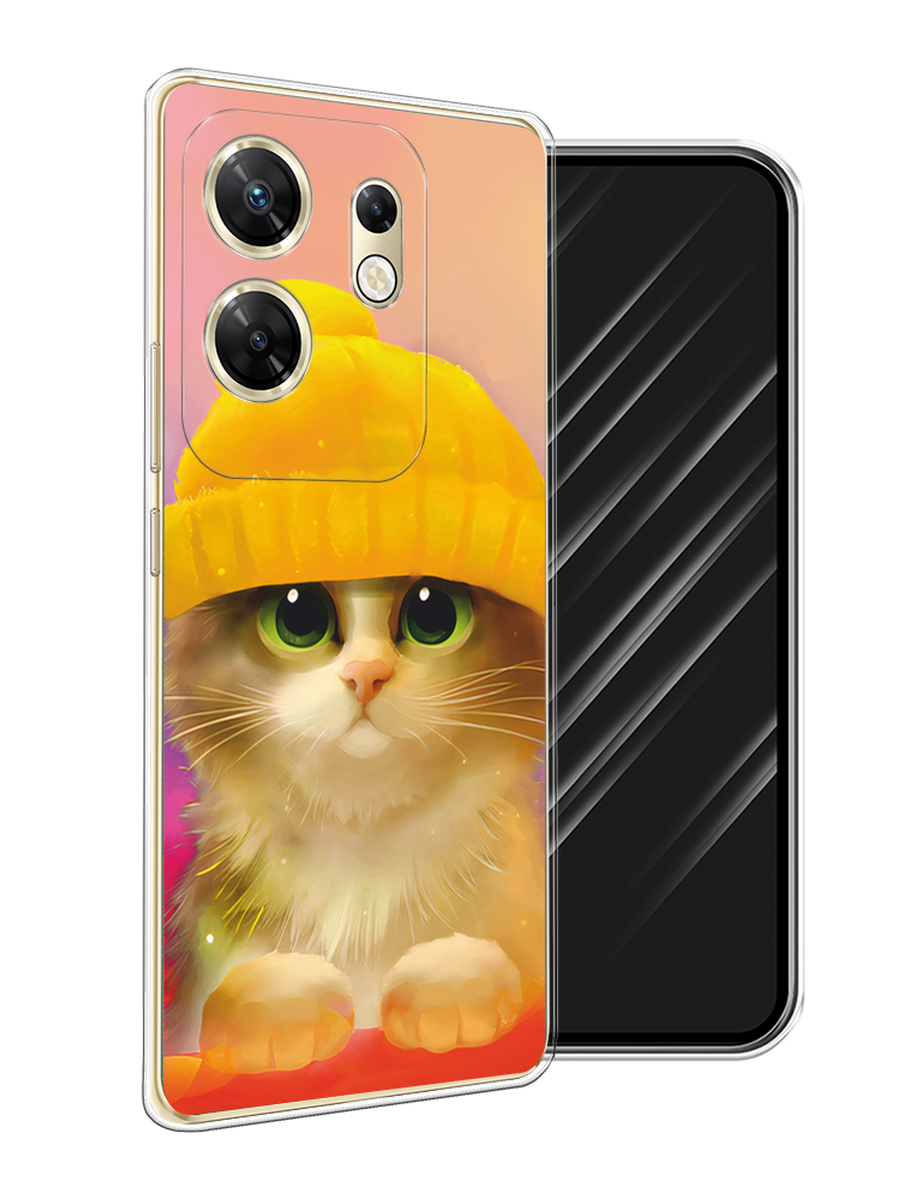 

Чехол Awog на Infinix Zero 30 4G "Котенок в желтой шапке", Желтый, 3105050-1