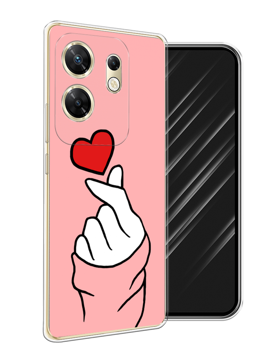 

Чехол Awog на Infinix Zero 30 4G "Милое сердечко", Белый;красный;черный, 3105050-1