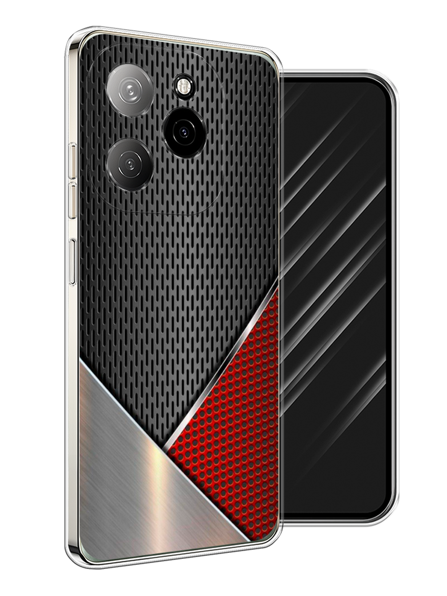

Чехол Awog на Tecno Spark 20 Pro 5G "Стальной металл", Черный;красный;серебристый, 305750-1