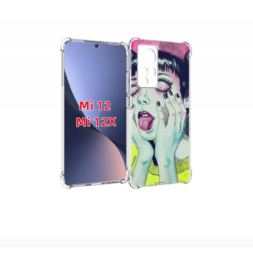 

Чехол бампер MyPads девушка без зрачков для Xiaomi 12., Прозрачный, Tocco
