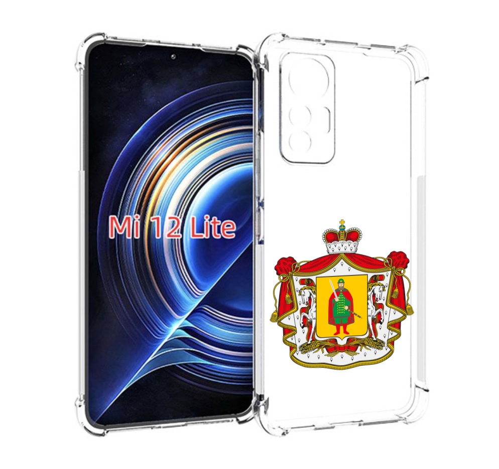 

Чехол MyPads герб-рязанская-область для Xiaomi 12 Lite, Прозрачный, Tocco