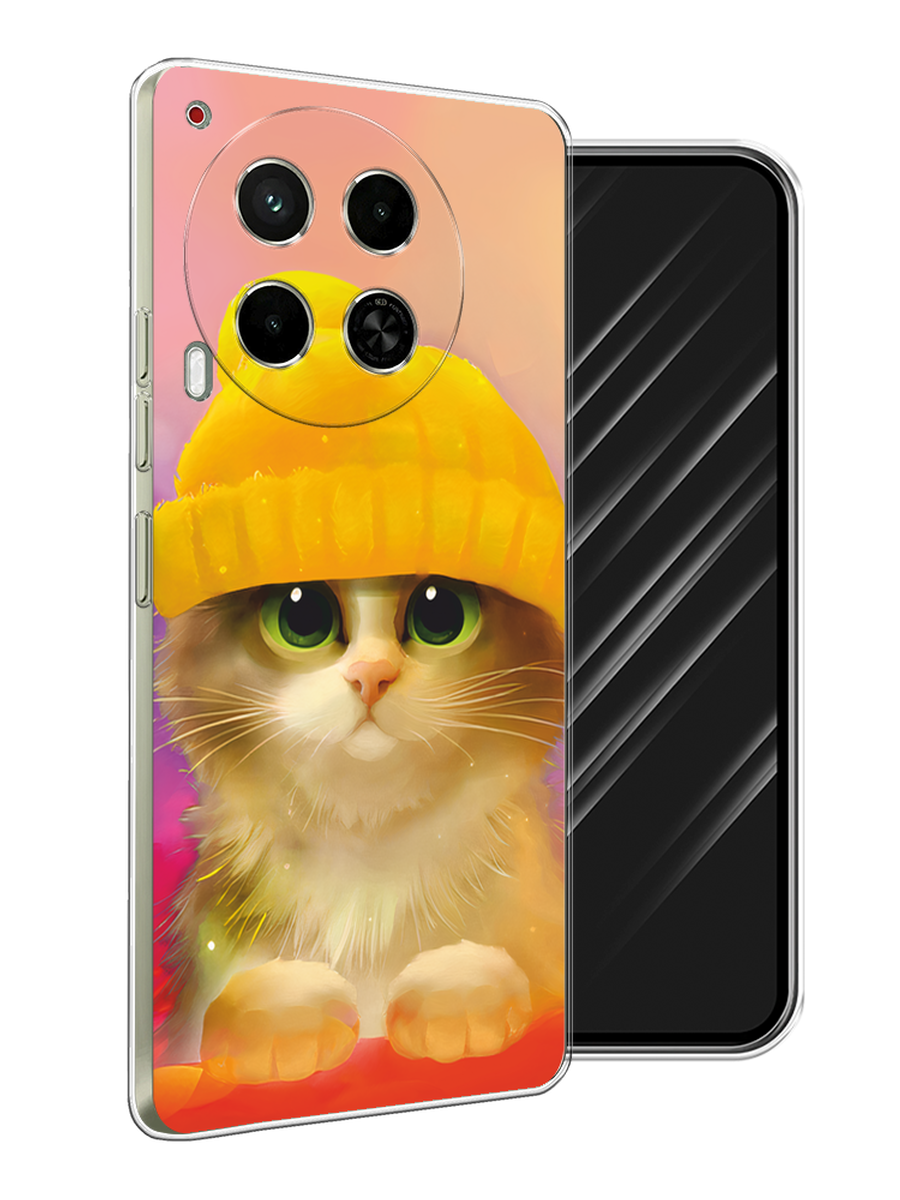 

Чехол Awog на Tecno Camon 30 5G "Котенок в желтой шапке", Желтый, 305550-1