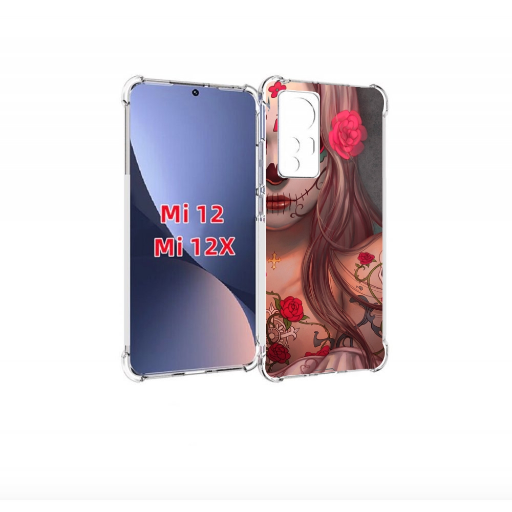 

Чехол бампер MyPads девочка в рисунках для Xiaomi 12., Прозрачный, Tocco
