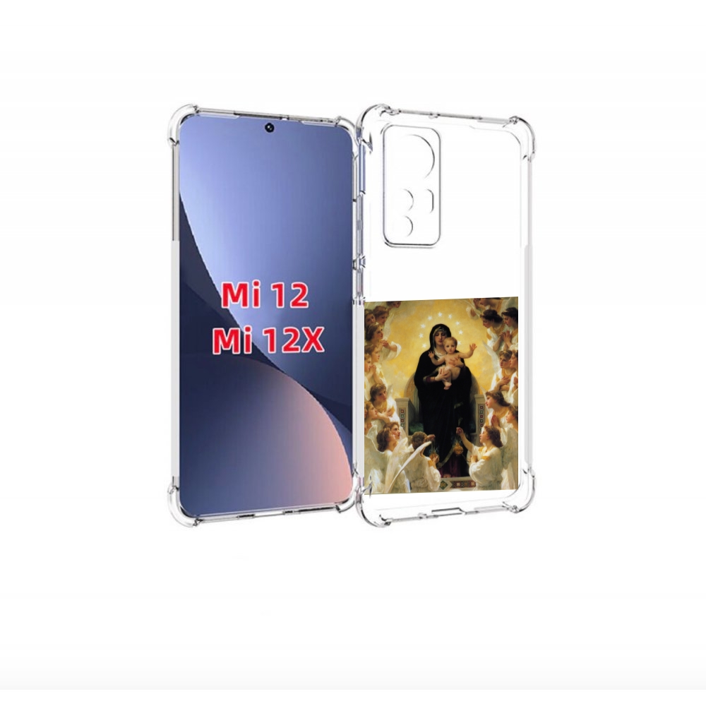 

Чехол-бампер MyPads дева-мария для Xiaomi 12/Xiaomi 12X противоу, Прозрачный, Tocco