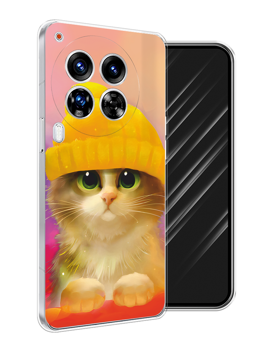 

Чехол Awog на Tecno Camon 30 Premier "Котенок в желтой шапке", Желтый, 305450-1