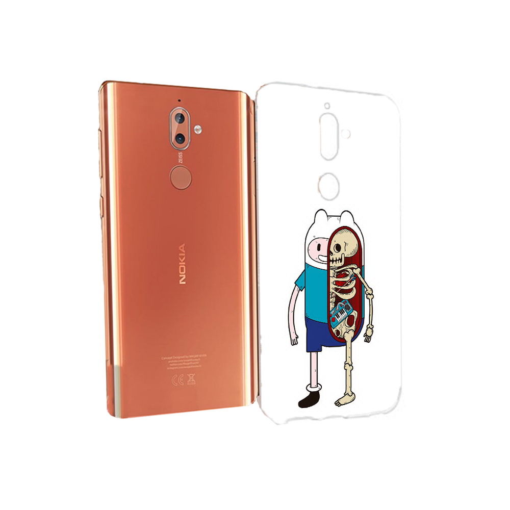 

Чехол MyPads Tocco для Nokia 9 Финн скелет (PT126479.94.187), Прозрачный, Tocco