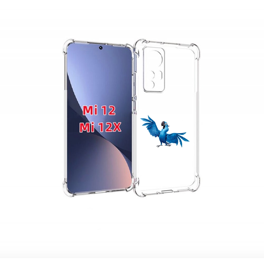 

Чехол бампер MyPads голубой-попугайчик для Xiaomi 12., Прозрачный, Tocco