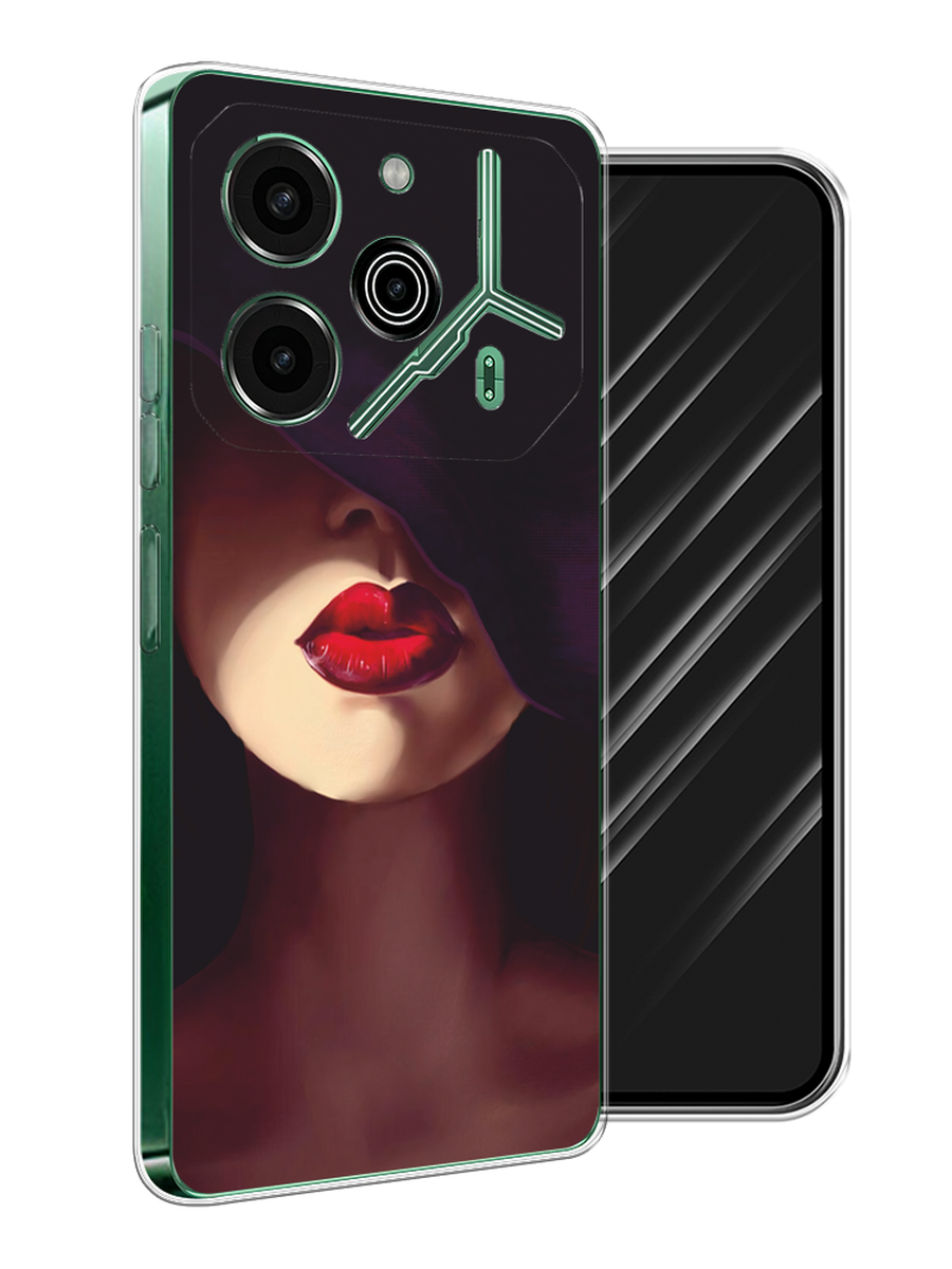 

Чехол Awog на Tecno Pova 6 Pro 5G "Красные губы", Черный;бежевый;красный, 305250-1