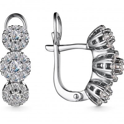 

Серьги с 54 бриллиантами из белого золота Алкор 24748-200, 24748-200