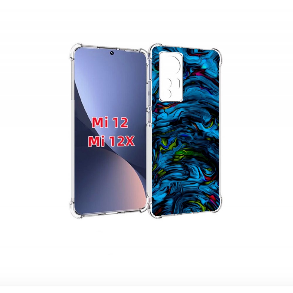 

Чехол бампер MyPads голубая краска в темноте для Xiaomi 12., Прозрачный, Tocco