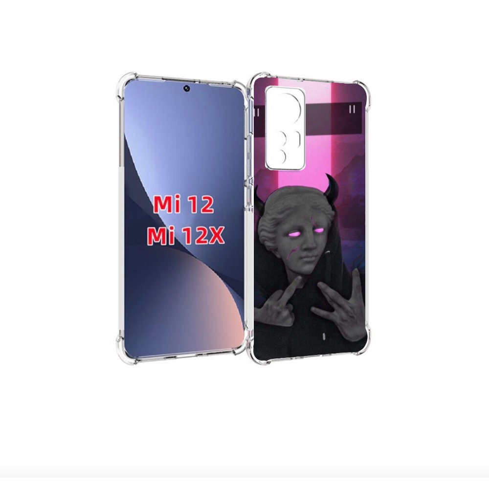 

Чехол бампер MyPads глитч-статуя для Xiaomi 12., Прозрачный, Tocco