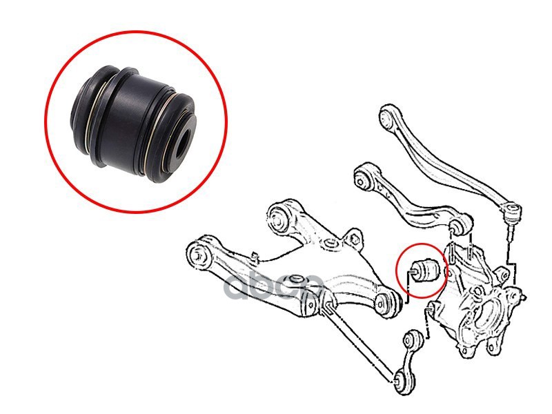 фото Сайлентблок заднего нижнего рычага bmw 5 f10/f11/f18 2009- sat арт. st33326780438