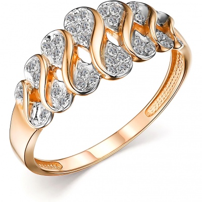 

Кольцо с 34 бриллиантами из красного золота р. 18,5 Алкор 14496-100, 14496-100