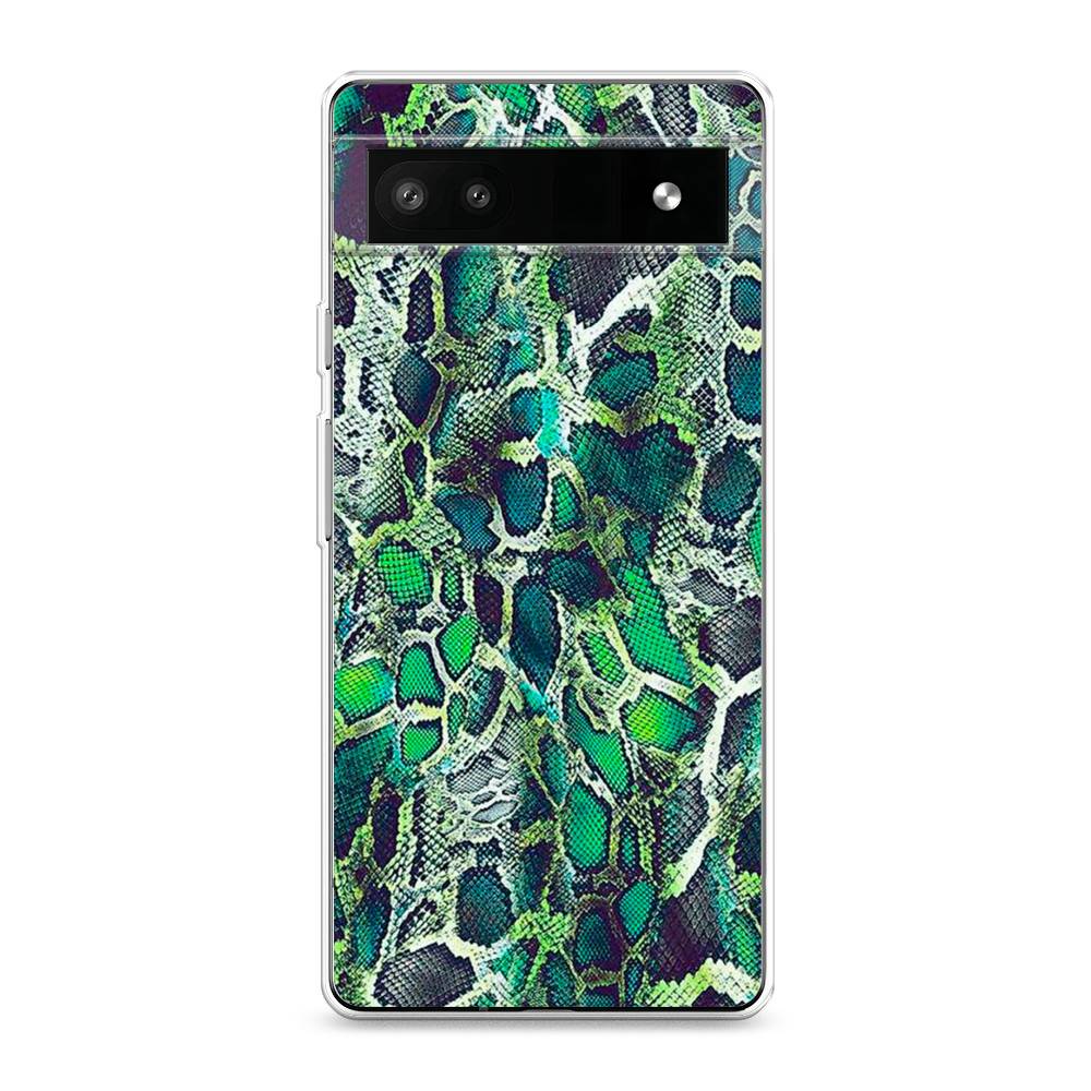 

Чехол Awog на Google Pixel 6A "Зеленая кожа змеи", Разноцветный, 271150-3