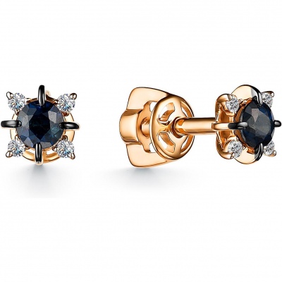 

Серьги с сапфирами и бриллиантами из красного золота Алкор 24729-102, 24729-102