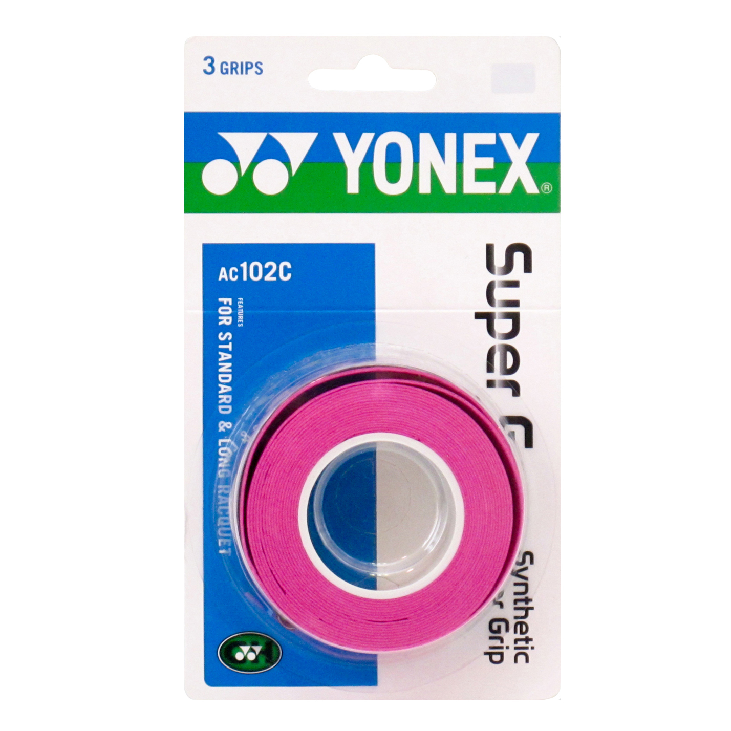 

Лента для обмотки ракетки Yonex Super Grap AC102EX-3 (3шт.) Pink, Розовый, AC102EX-3