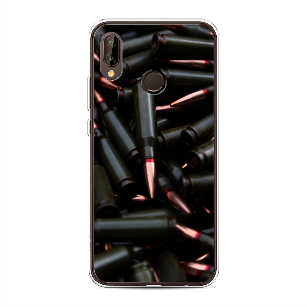 

Чехол Awog на Huawei Nova 3 "Пули черные", Черный, 66150-5
