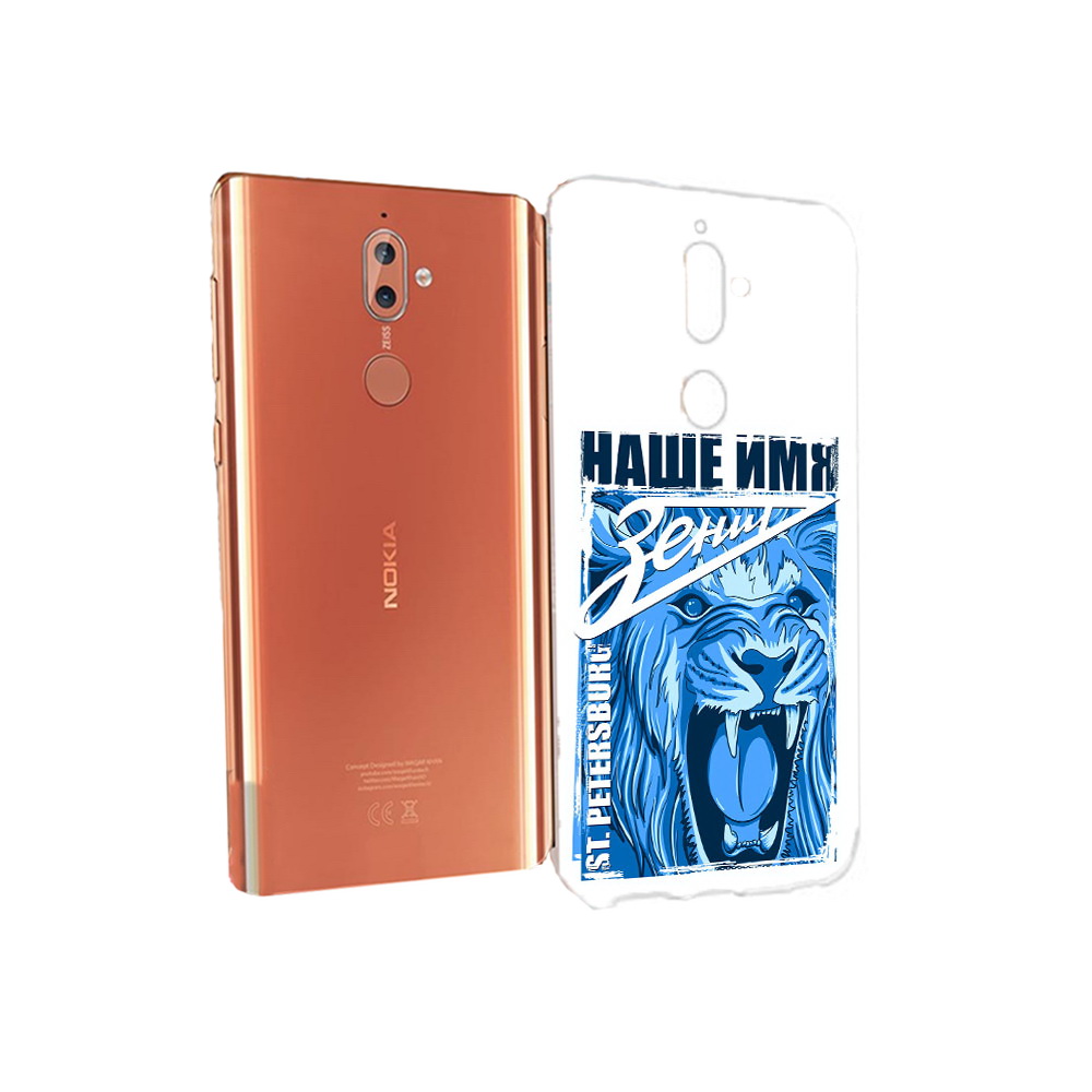 

Чехол MyPads Tocco для Nokia 9 ФК наше имя зенит (PT126479.94.183), Прозрачный, Tocco