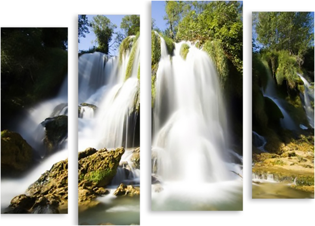 

Картина модульная на холсте Модулка Большой водопад 120x95 см, 3269