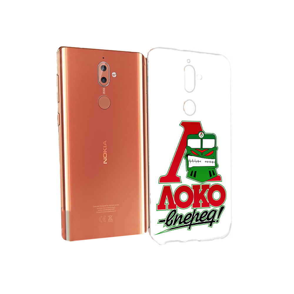 

Чехол MyPads Tocco для Nokia 9 ФК локо вперед (PT126479.94.181), Прозрачный, Tocco