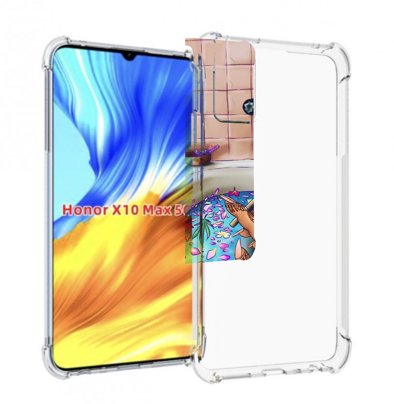 

Чехол MyPads девушка в ванне женский для Honor X10 Max, Прозрачный, Tocco