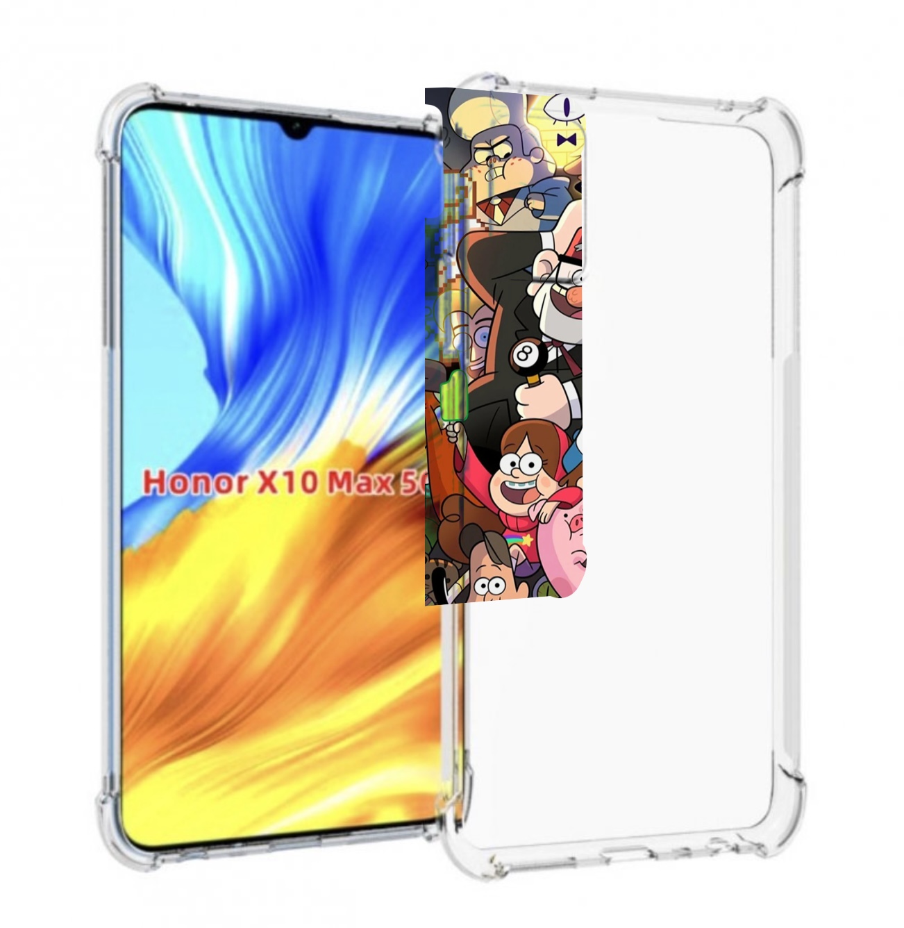 

Чехол MyPads гравити-фолз для Honor X10 Max, Прозрачный, Tocco