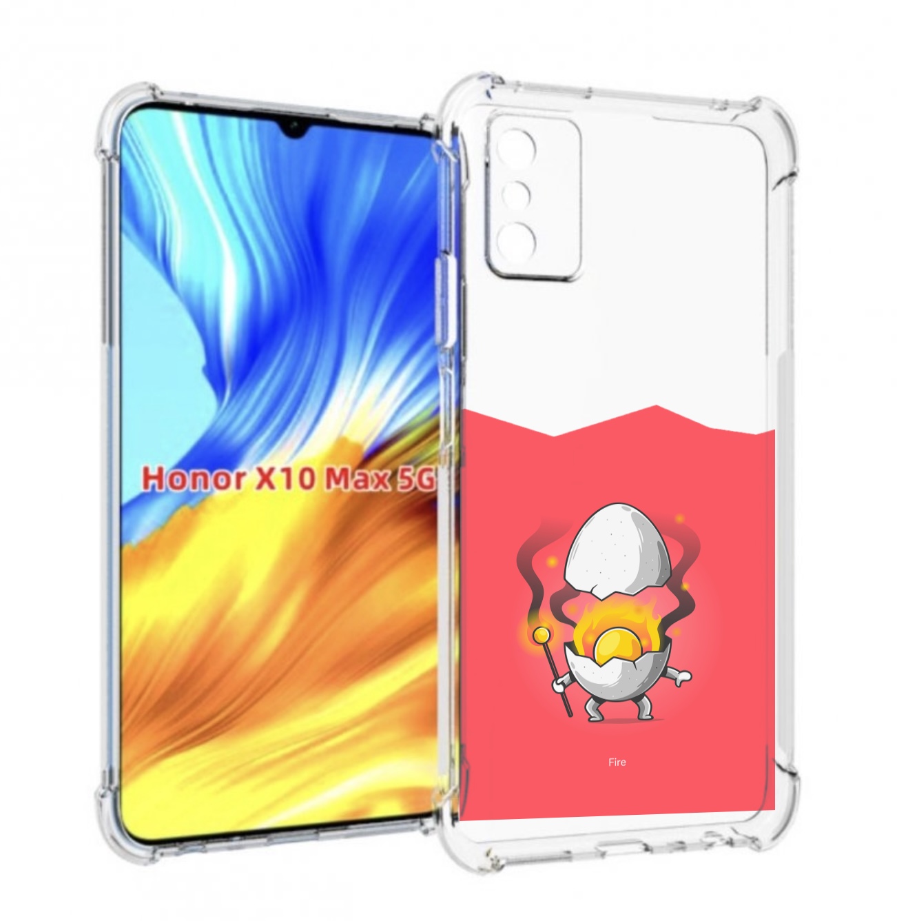 

Чехол MyPads горелое яйцо для Honor X10 Max, Прозрачный, Tocco