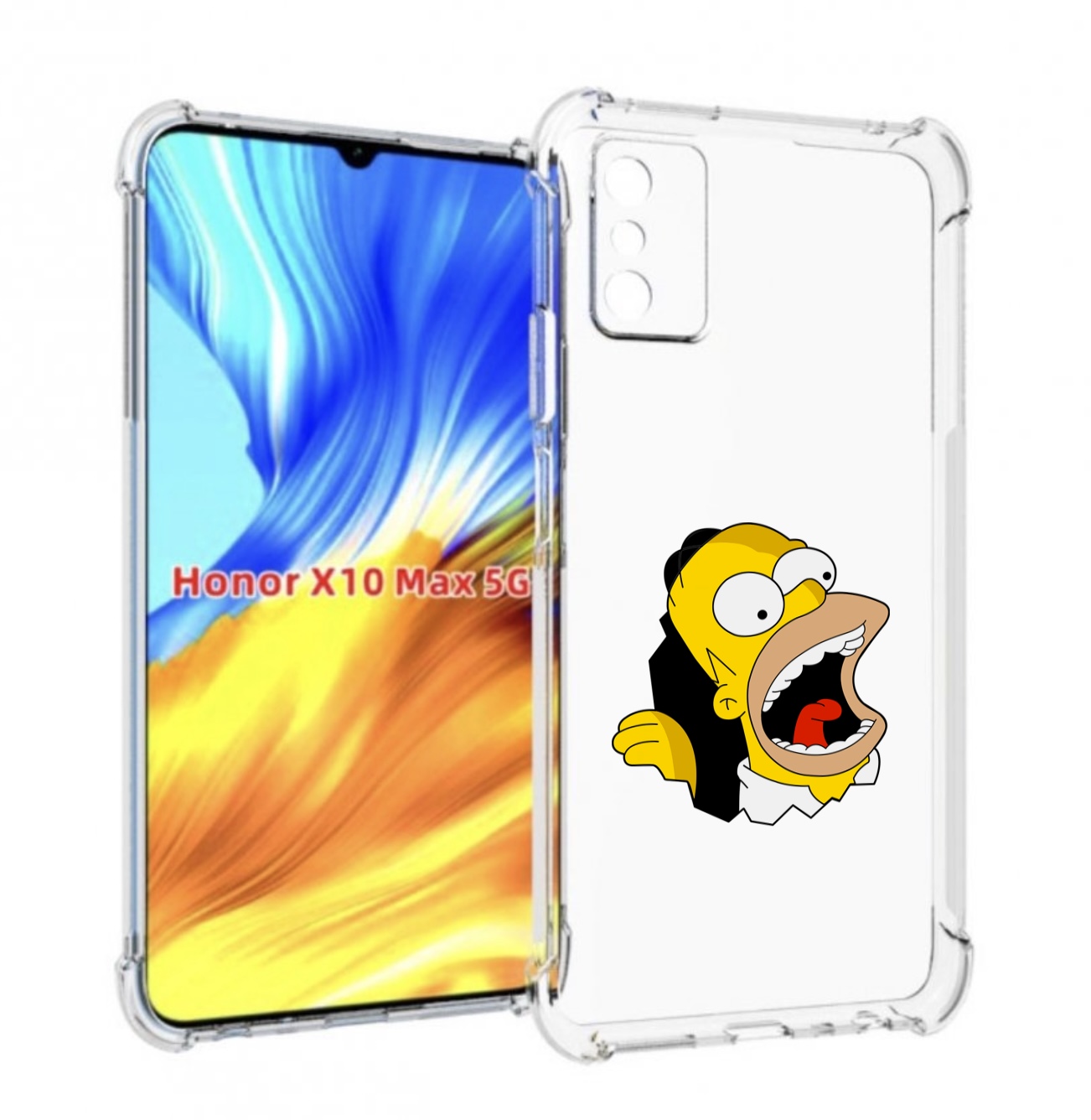 

Чехол MyPads гомер-голодный для Honor X10 Max, Прозрачный, Tocco