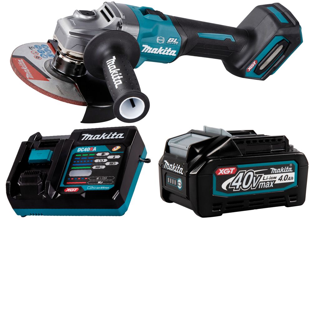 Шлифмашина угловая аккумуляторная Makita 40В XGT 150мм 1x4Ач GA035GM101