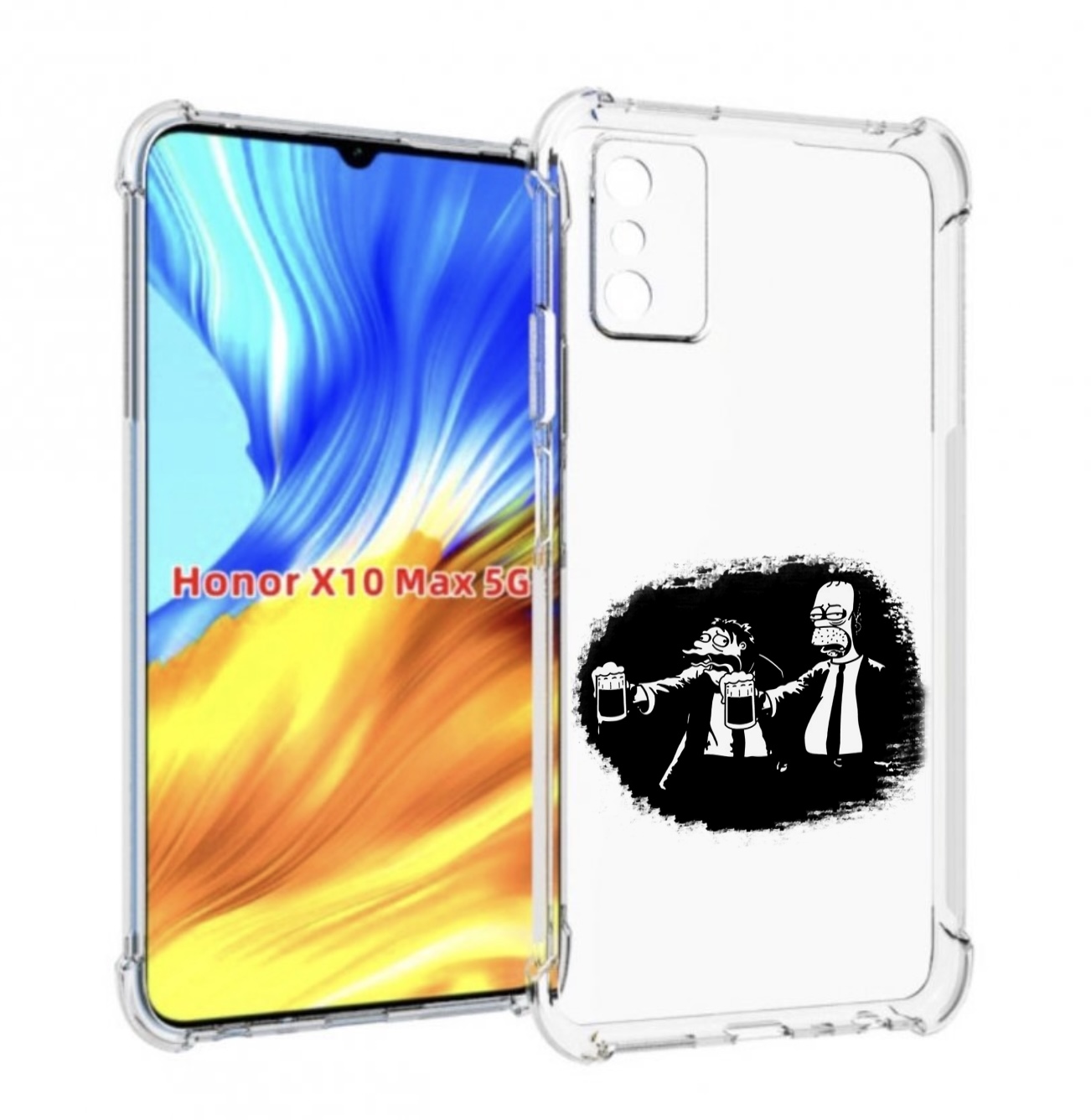 

Чехол MyPads гомер пьет для Honor X10 Max, Прозрачный, Tocco