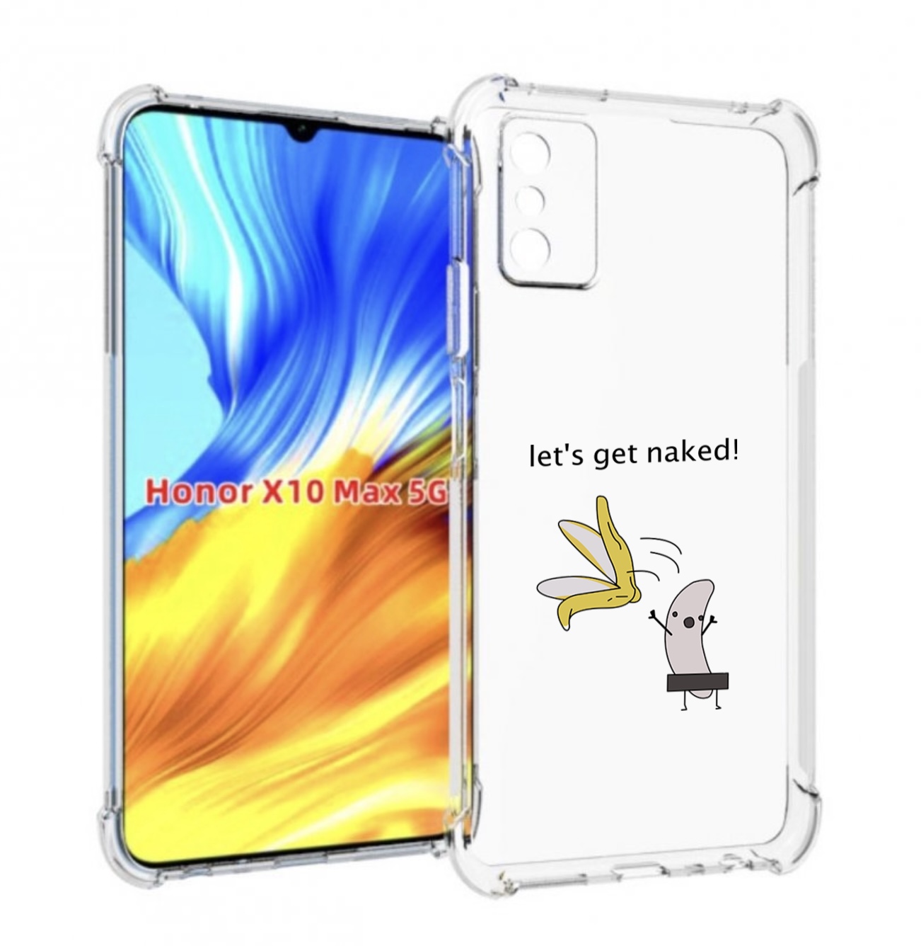 

Чехол MyPads голый-банан для Honor X10 Max, Прозрачный, Tocco