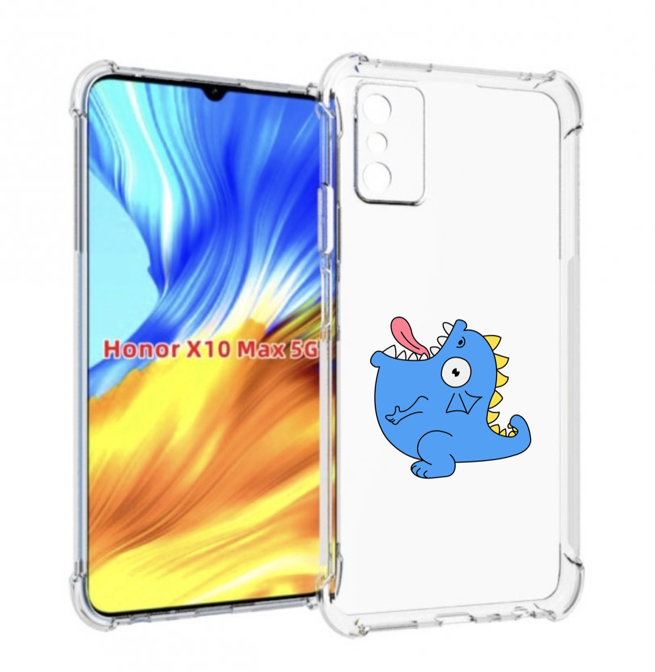 

Чехол MyPads голубая-рыбка для Honor X10 Max, Прозрачный, Tocco