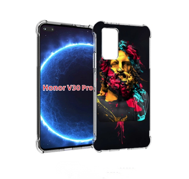 

Чехол бампер MyPads арт-статуя-краски для Honor V30 Pro, Прозрачный, Tocco