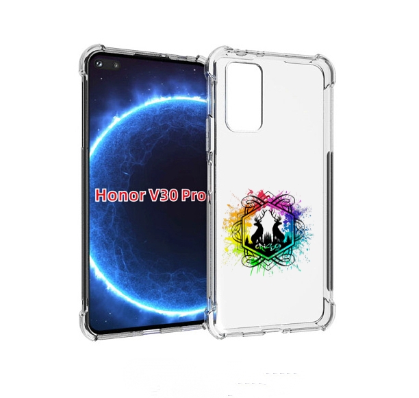

Чехол бампер MyPads арт-с-оленями для Honor V30 Pro, Прозрачный, Tocco