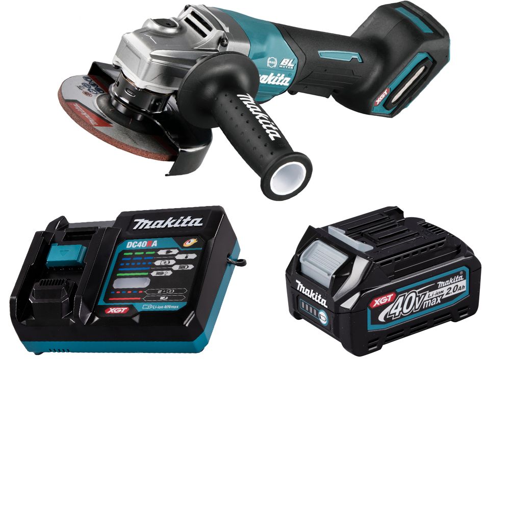 Шлифмашина угловая аккумуляторная Makita 40В XGT 125мм 1x2Ач GA013GA101