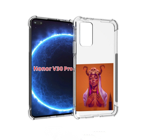 

Чехол бампер MyPads античная-девушка для Honor V30 Pro, Прозрачный, Tocco