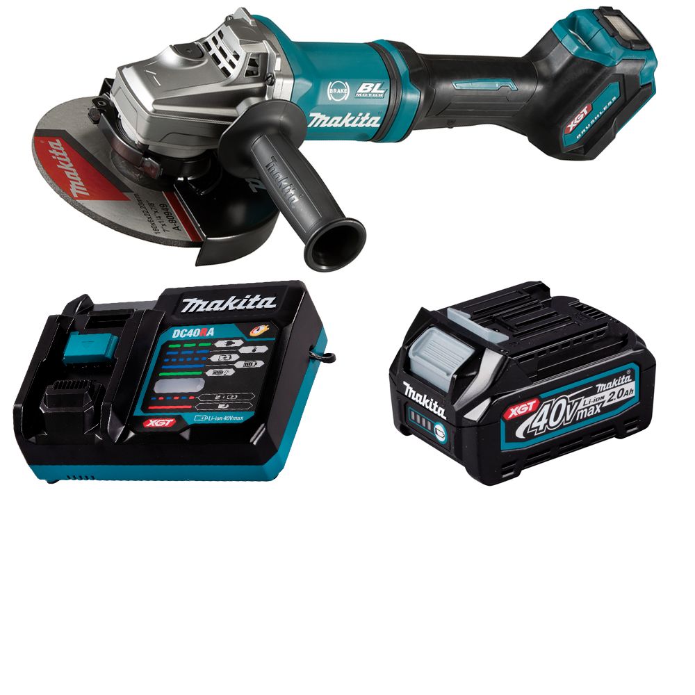 Шлифмашина угловая аккумуляторная Makita 40В XGT 180мм 1x2Ач GA037GA101