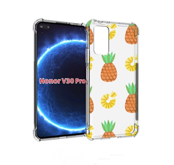 

Чехол бампер MyPads ананасики для Honor V30 Pro, Прозрачный, Tocco
