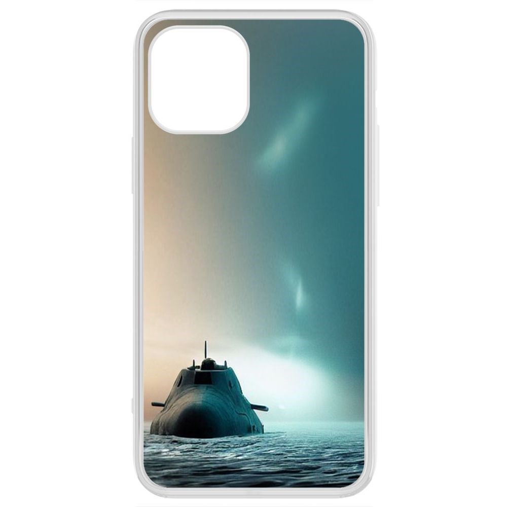 

Чехол-накладка Krutoff Clear Case Подлодка для iPhone 12, Прозрачный