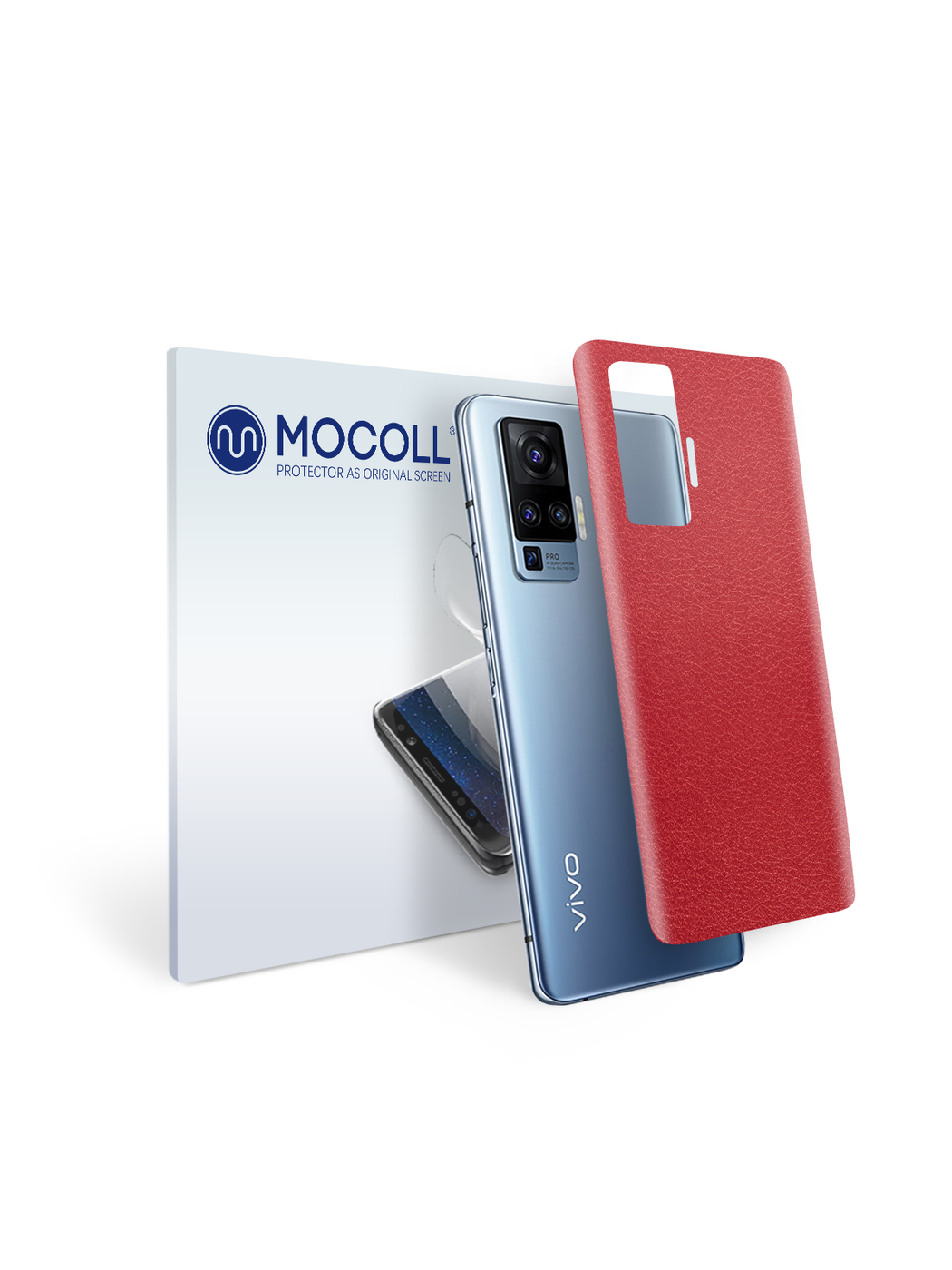 

Пленка защитная MOCOLL для задней панели VIVO X20 Plus UD кожа красная
