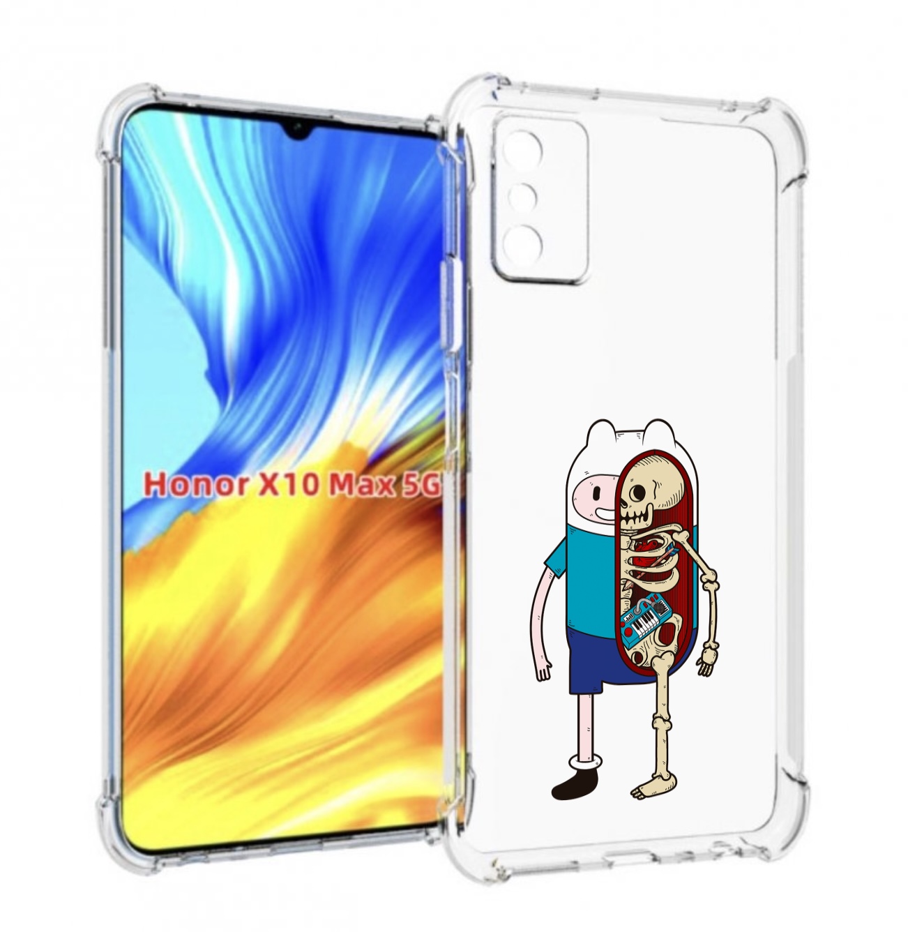 

Чехол MyPads Финн скелет для Honor X10 Max, Прозрачный, Tocco