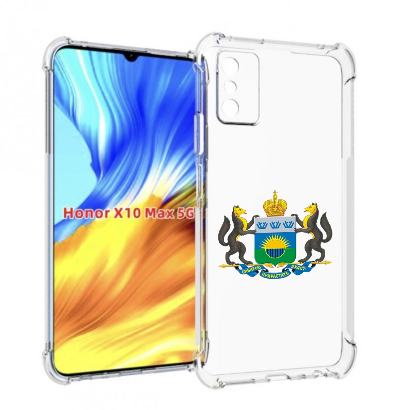 

Чехол MyPads герб-тюменская-область для Honor X10 Max, Прозрачный, Tocco
