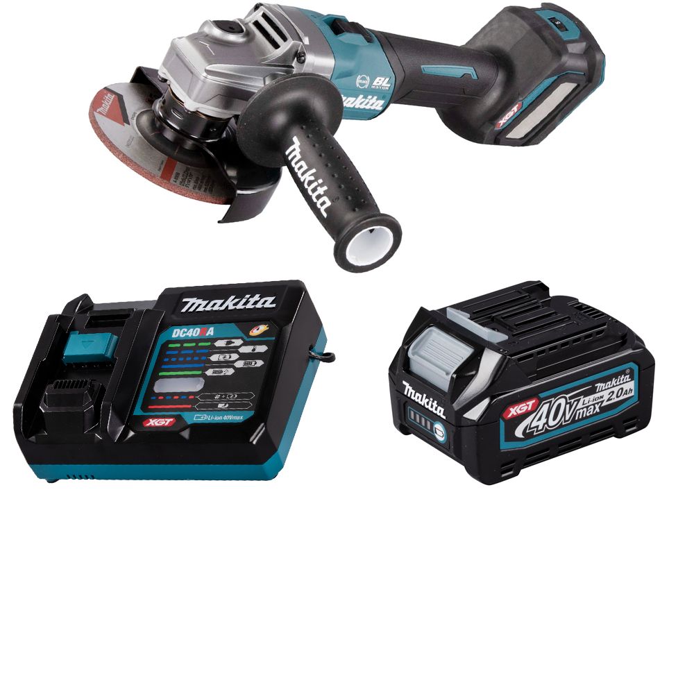 Шлифмашина угловая аккумуляторная Makita 40В XGT 125мм 1x2Ач GA023GA101