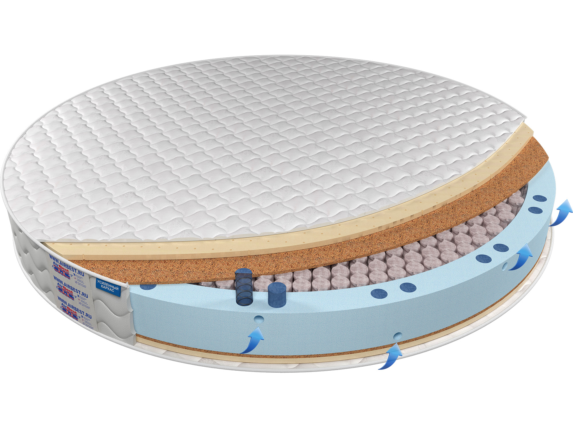 

Матрас Airbest Fresh s1000r диаметр 210x22, Белый, Матрас Airbest Fresh s1000r