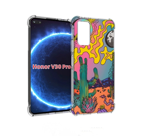 

Чехол бампер MyPads акварельные рисунки для Honor V30 Pro, Прозрачный, Tocco