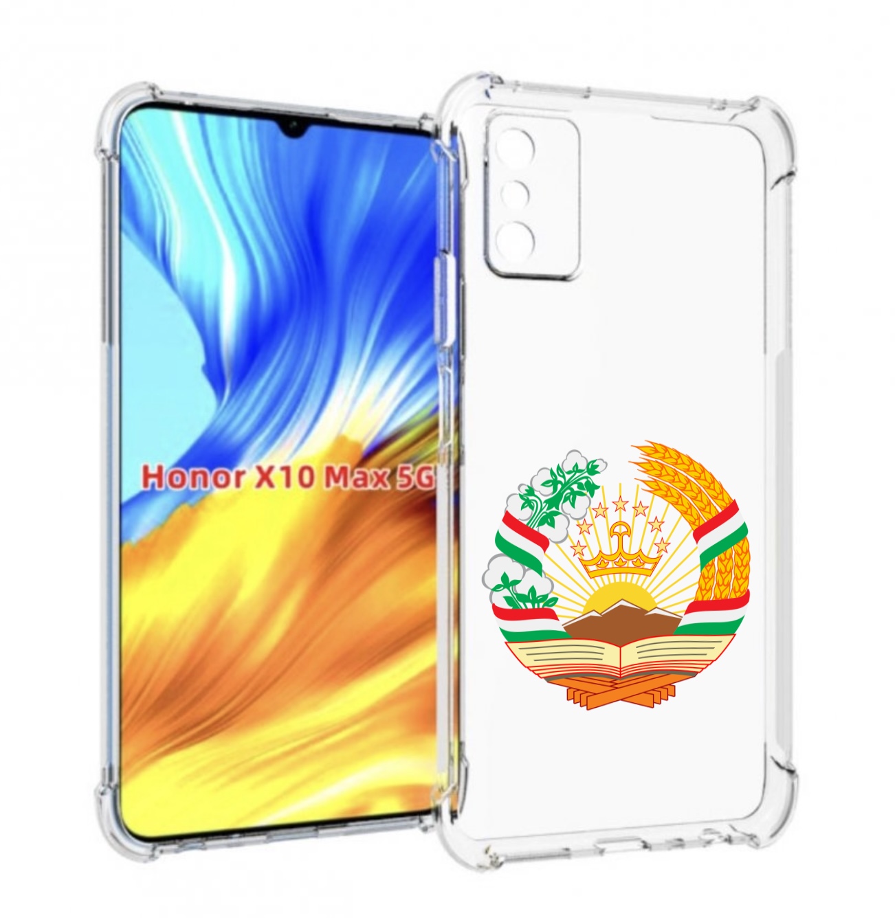 

Чехол MyPads герб-таджикистана для Honor X10 Max, Прозрачный, Tocco
